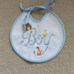 1980s Baby Bib with Embroidery